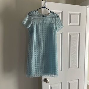 LOFT Light Blue Lace Mini Dress